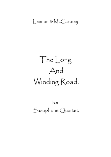 The Long And Winding Road (arr. Spencer Bundy)