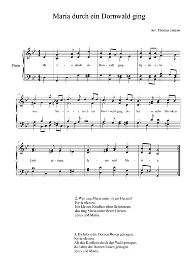 Maria durch ein Dornwald ging (arr. Thomas Jancso)