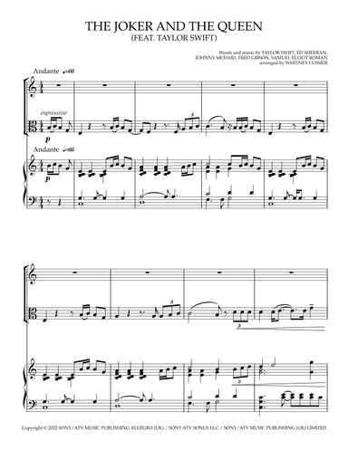 The Joker And The Queen (feat. Taylor Swift) (arr. Whitney Lussier)