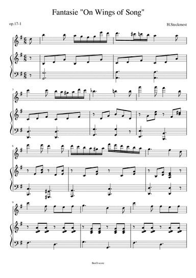 Fantasie "on wing of song" (flute) _ H.Steckmest (arr. BeeO)