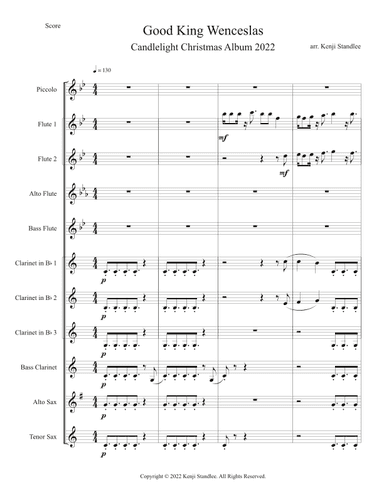Good King Wenceslas (arr. Kenji Standlee)