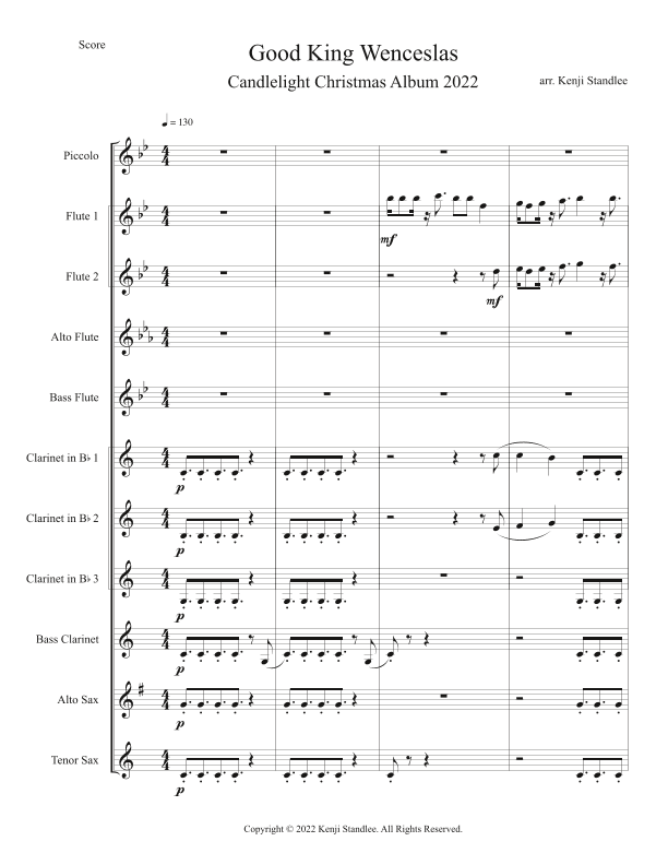 Good King Wenceslas (arr. Kenji Standlee)