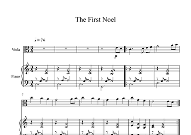 The First Noel (Viola + Piano) (arr. Digital Book Music)