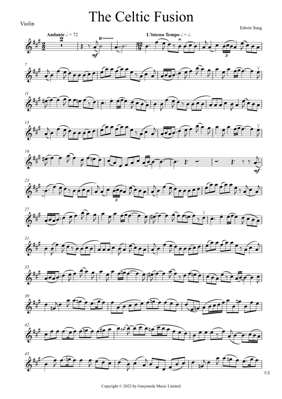 The Celtic Fusion for Violin (w/ Backing Track audio)