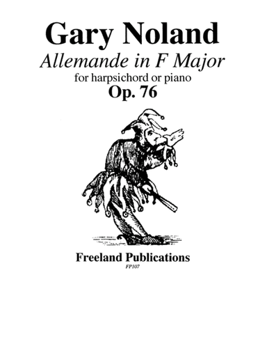 "Allemande" for harpsichord Op. 76