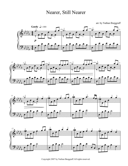 Nearer, Still Nearer (arr. Nathan Burggraff)