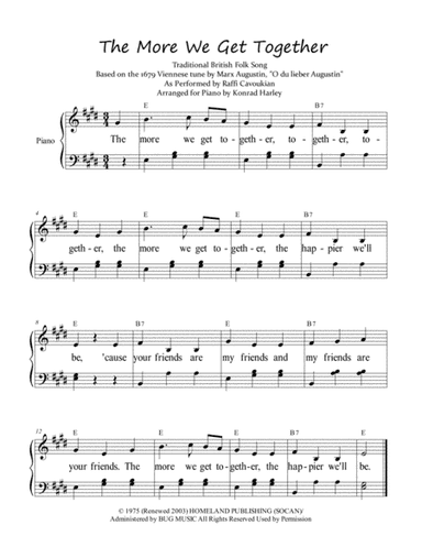 More We Get Together (arr. Konrad Harley)