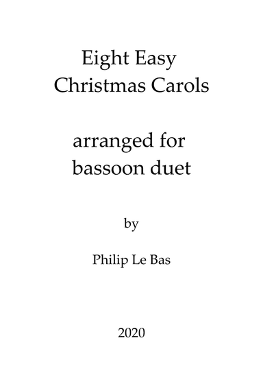 Eight Easy Christmas Carols for Bassoon Duet (arr. Philip Le Bas)