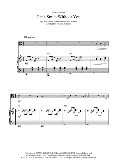 Can't Smile Without You (arr. Kaiserin Rebecca)