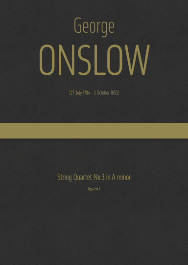 Onslow - String Quartet No.3 in A minor, Op.4 No.3 (arr. J.G. Cucó Barber)
