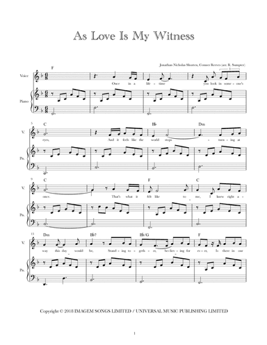 As Love Is My Witness (arr. Rudy Sumpter)