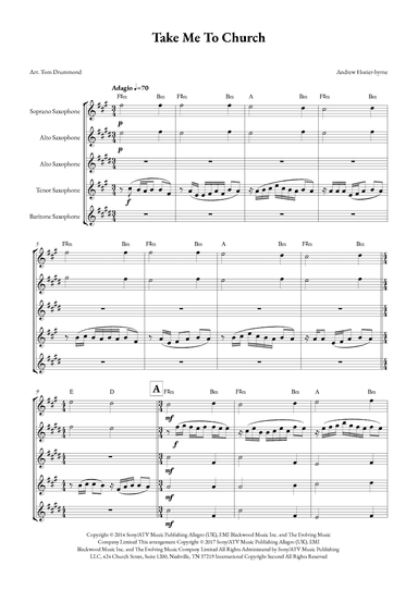 Take Me To Church (arr. Tom Drummond)