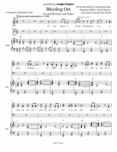 Bleeding Out (arr. Benjamin Torrie)