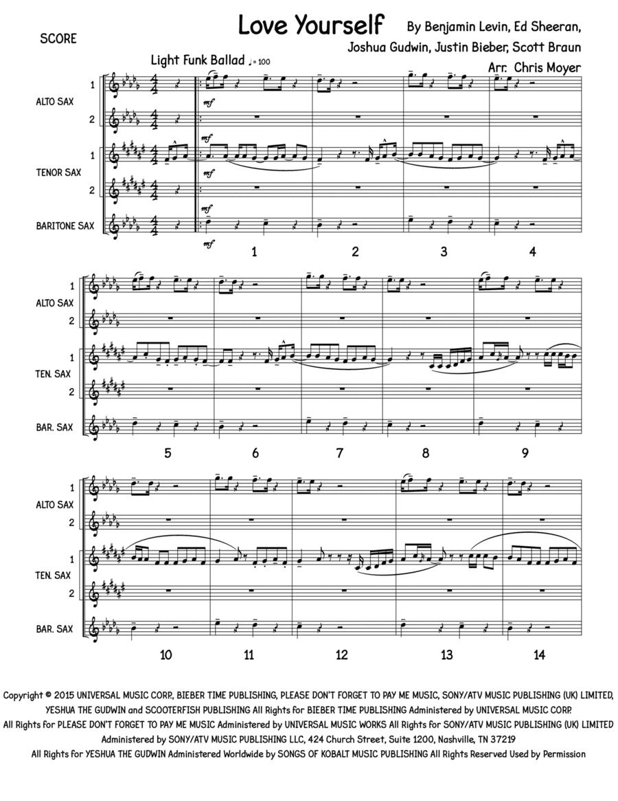 Love Yourself (arr. Chris Moyer)