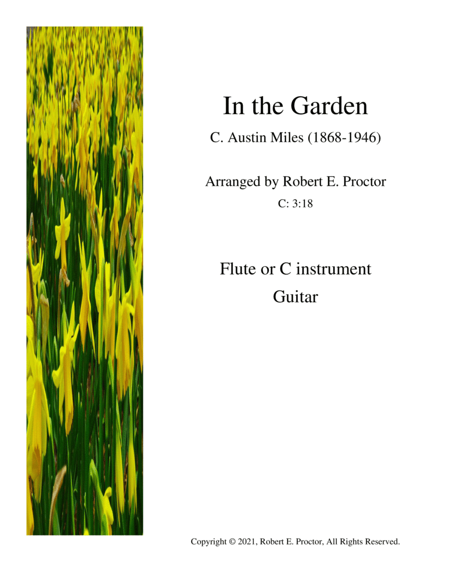 In the Garden for Flute or C instrument and Guitar (arr. Robert E. Proctor)
