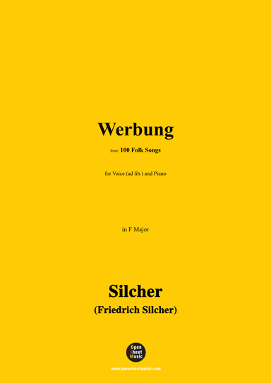 Silcher-Werbung,for Voice(ad lib.) and Piano (arr. OSM Press)