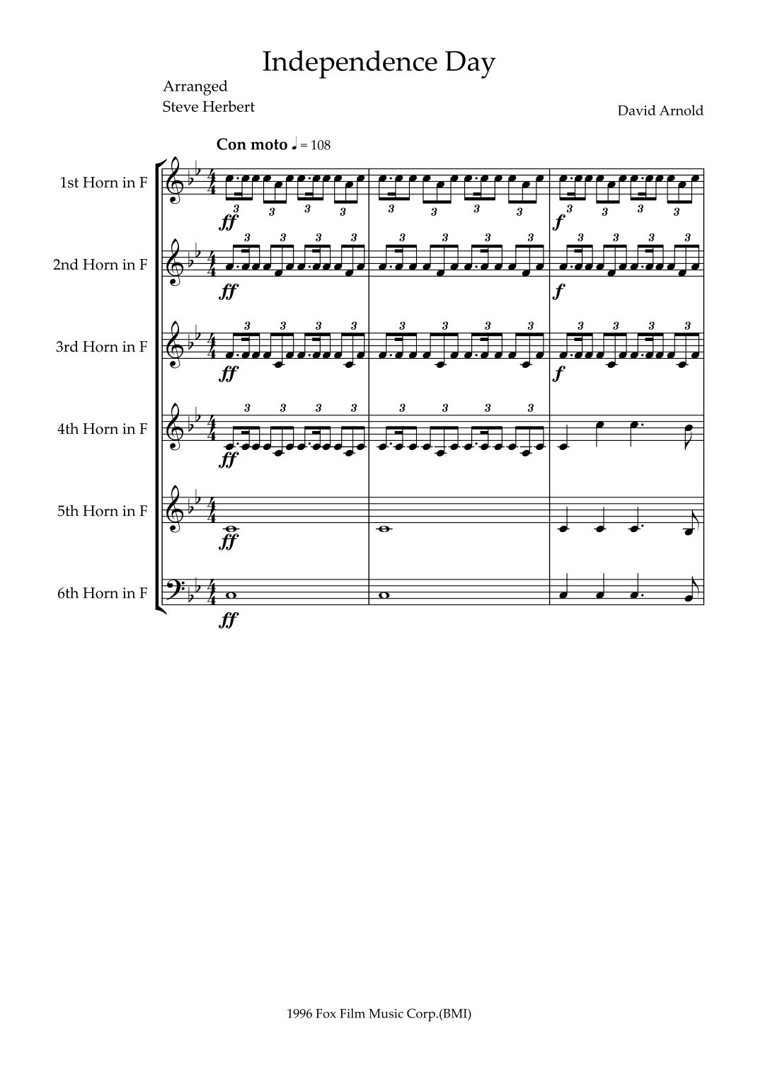 Independence Day (arr. Steve Herbert)
