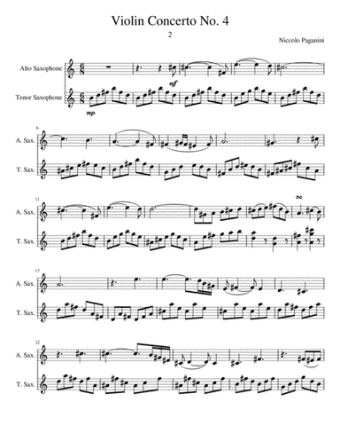 Violin Concerto No. 4 (arr. George and Chelsea Smith)