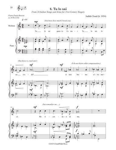 24 Italian Songs and Arias for 21st-Century Singers, No. 4 Tu lo sai
