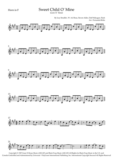 Sweet Child O' Mine (arr. Fernando Britto)