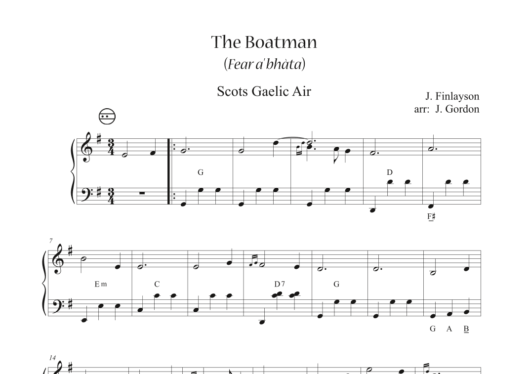 The Boatman (Fear à bhàta) (arr. Julia Gordon)