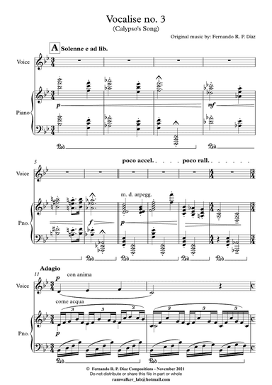 Vocalise no. 3 (Calypso Song)