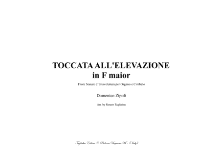 TOCCATA ALL'ELEVAZIONE I in F Major - D. Zipoli - From Sonate d (arr. Renato Tagliabue)