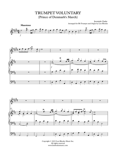 Trumpet Voluntary (Prince of Denmark's March) - Jeremiah Clarke (arr. Len Rhodes)