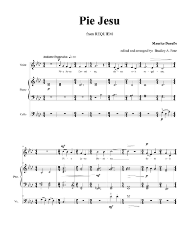 Pie Jesu (op 9) (arr. Bradley A. Fore)
