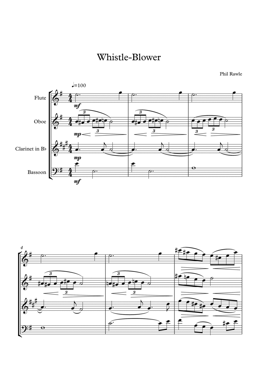 Whistle - Blower - Wind Quartet
