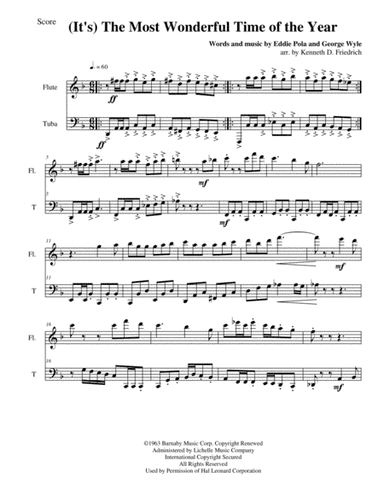The Most Wonderful Time Of The Year (arr. Kenneth D. Friedrich)