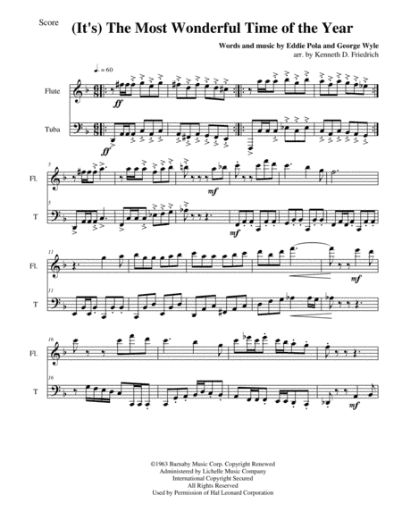 The Most Wonderful Time Of The Year (arr. Kenneth D. Friedrich)