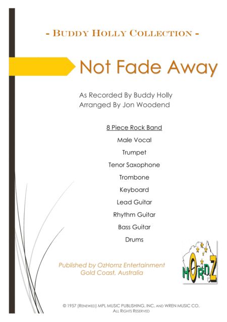 Not Fade Away (arr. Jon Woodend)