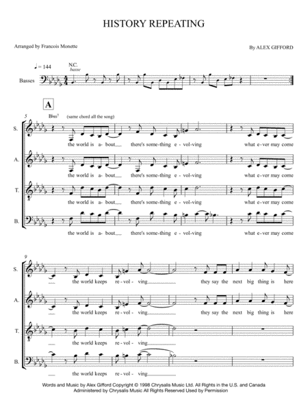 History Repeating (arr. Francois Monette)