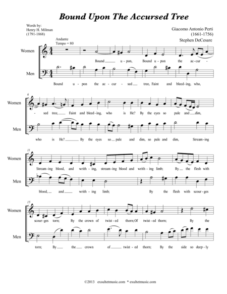 Bound Upon The Accursed Tree (arr. Stephen DeCesare)