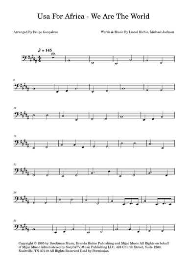 We Are The World (arr. Felipe Gonçalves)