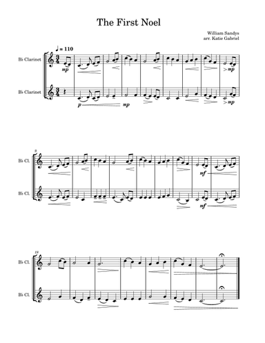 The First Noel (arr. Katie Gabriel)