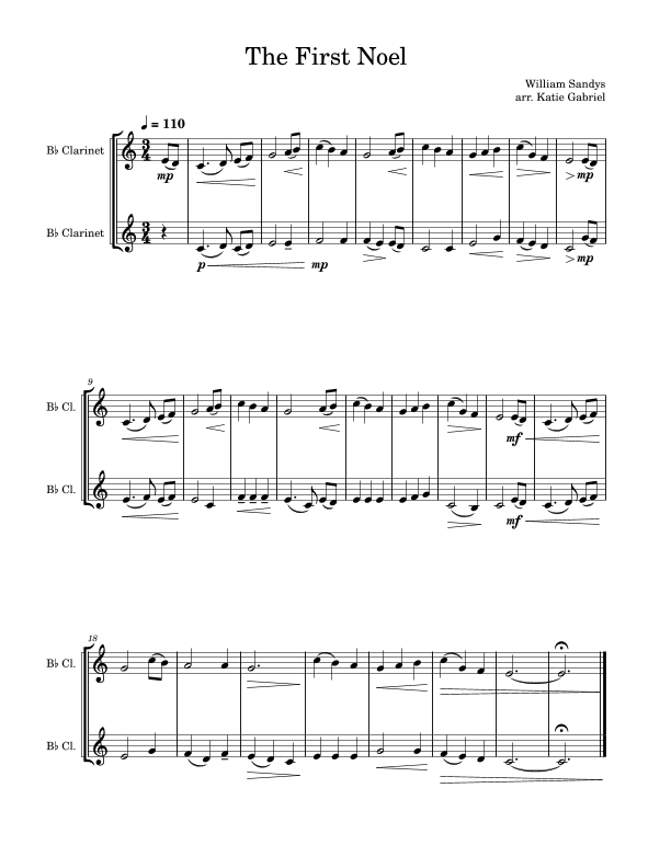 The First Noel (arr. Katie Gabriel)