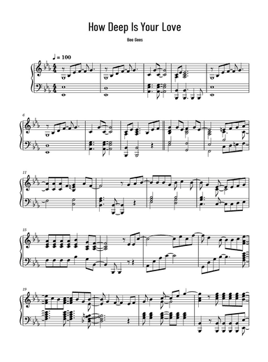 How Deep Is Your Love (arr. Unknown)