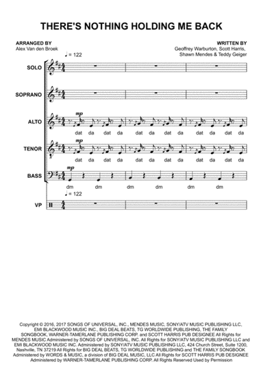There's Nothing Holdin' Me Back (arr. Alex Van den Broek)