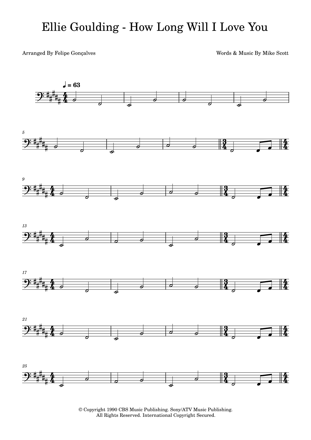 How Long Will I Love You (arr. Felipe Gonçalves)