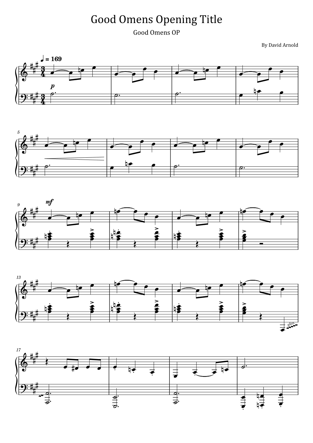 Good Omens (theme) (arr. poon)