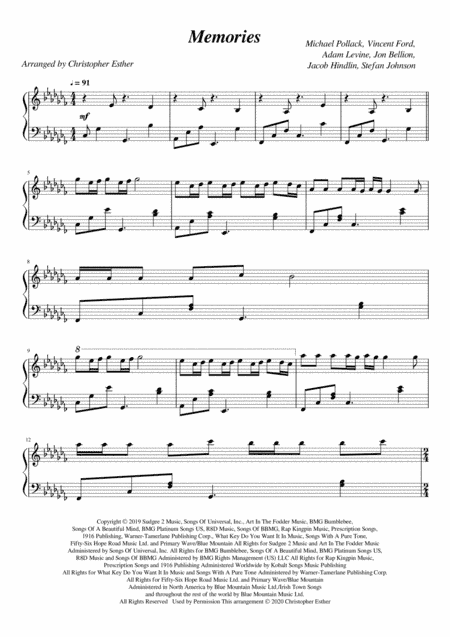 Memories (arr. Christopher Esther)