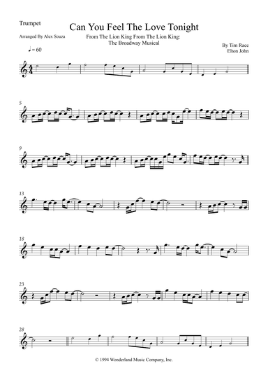 Can You Feel The Love Tonight (arr. Alex Souza)