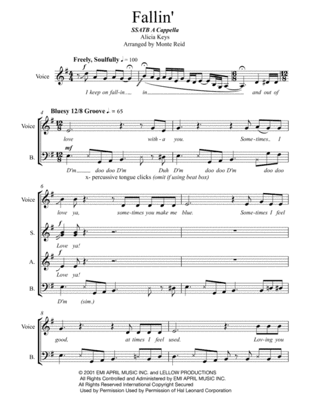 Fallin' (arr. Monte Reid)