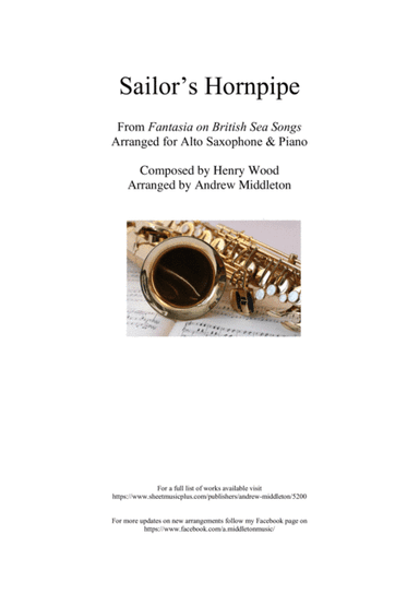 Sailor's Hornpipe arranged for Alto Saxophone & Piano (arr. Andrew Middleton)