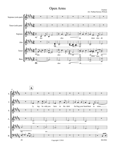 Open Arms (arr. Nathan Kersey-Wilson)
