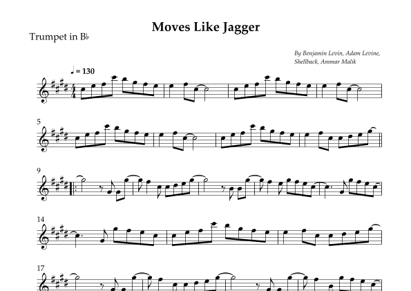 Moves Like Jagger (arr. Wesley S. SIlva)
