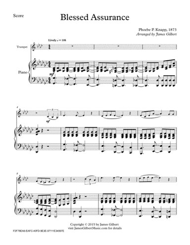 Blessed Assurance (arr. James Gilbert)