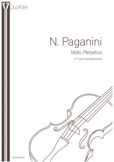 Paganini - Moto Perpetuo, 2nd violin accompaniment (arr. Duo Klier)